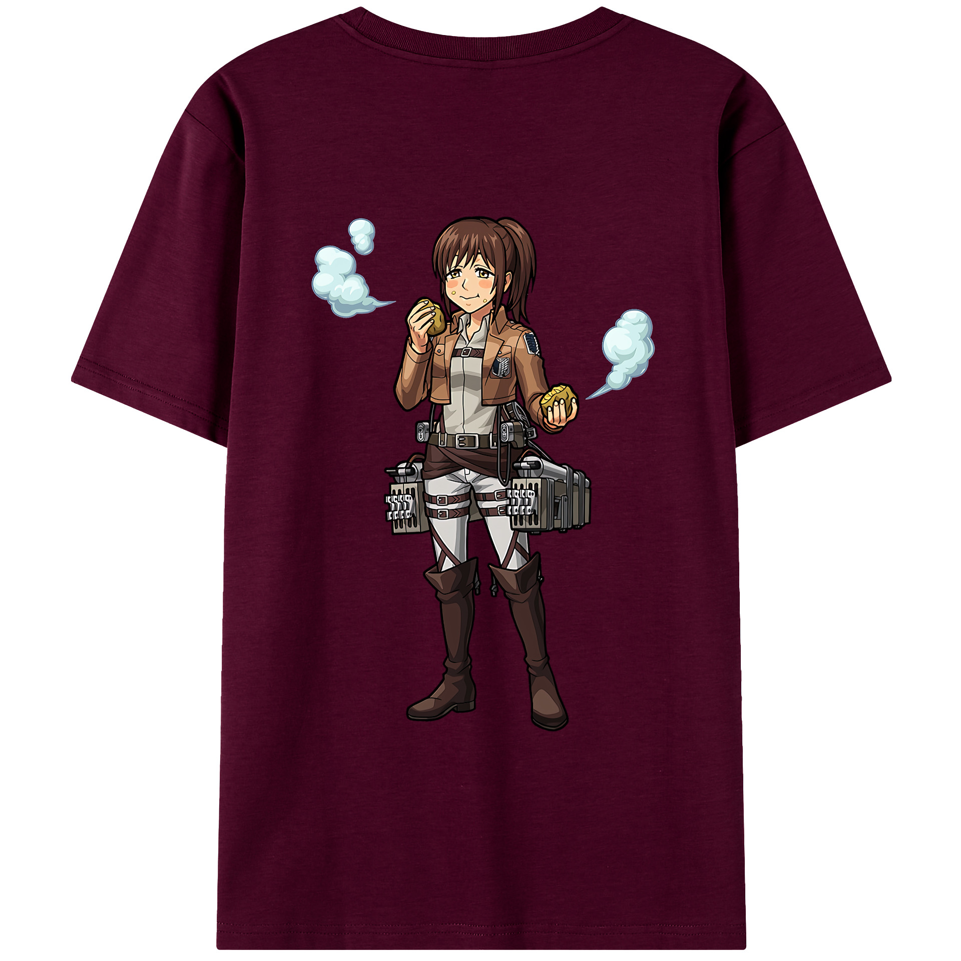 （画像用） 進撃の巨人 サシャ·ブラウス Attack on Titan Sasha Blaus レディース半袖Tシャツ(バックプリント)